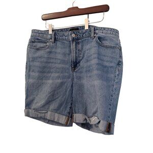 Talbots Cuffed Girlfriend Denim Shorts - Size 14